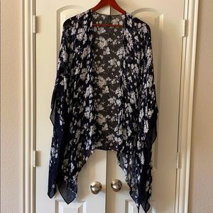 Black and white Kimono